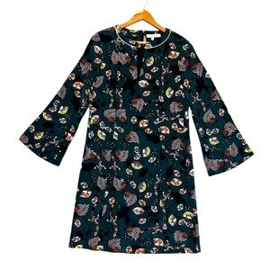Dorothee Schumacher M (3) silk/viscose v neck bold Green Patterned Dress